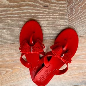 Ferragamo Bow detail rubber flip flops
